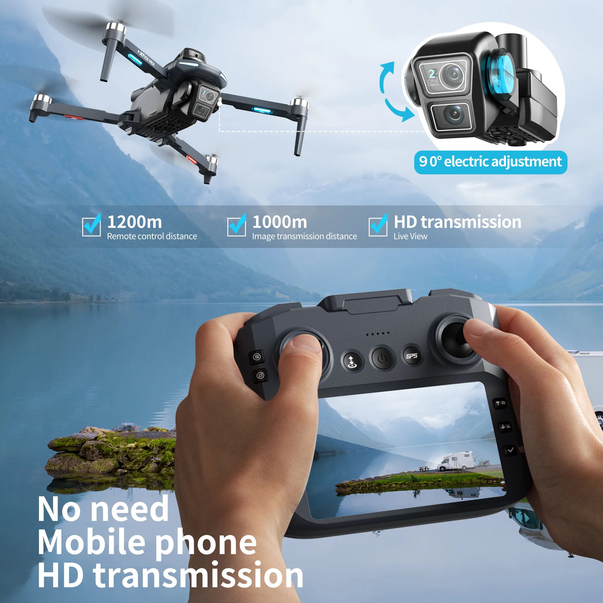 Lenovo XT606 MAX GPS Drone 4k  - Drone Gps Mount 评论和价格
