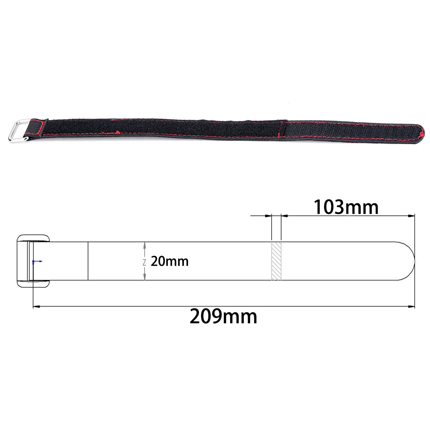 TCRC 2PCS 20x300MM Kevlar Stit - Drone Battery Strap 评论和价格